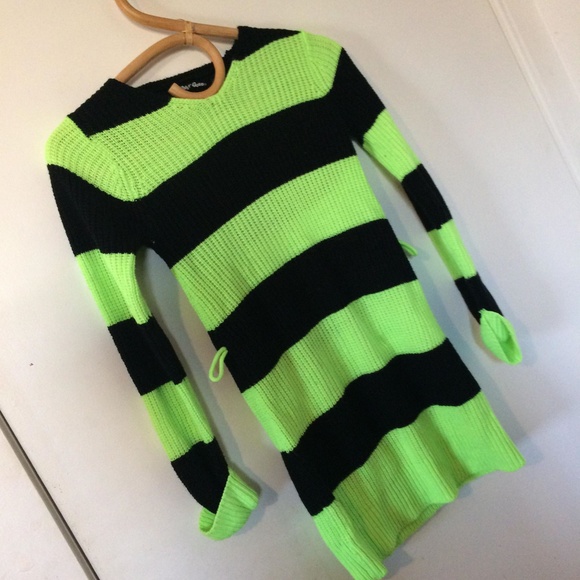 Planet Gold Sweaters - Planet Gold Sweater Green and Black